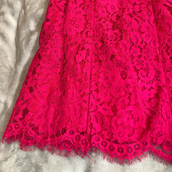 Kensie Hot Pink Lace Dress NWT L - Picture 2 of 6